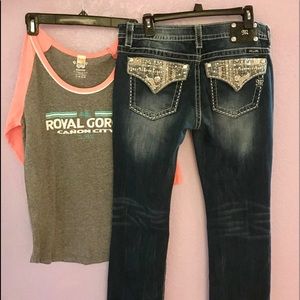 Miss Me Blue Jeans Size 32X34 Boot Cut.